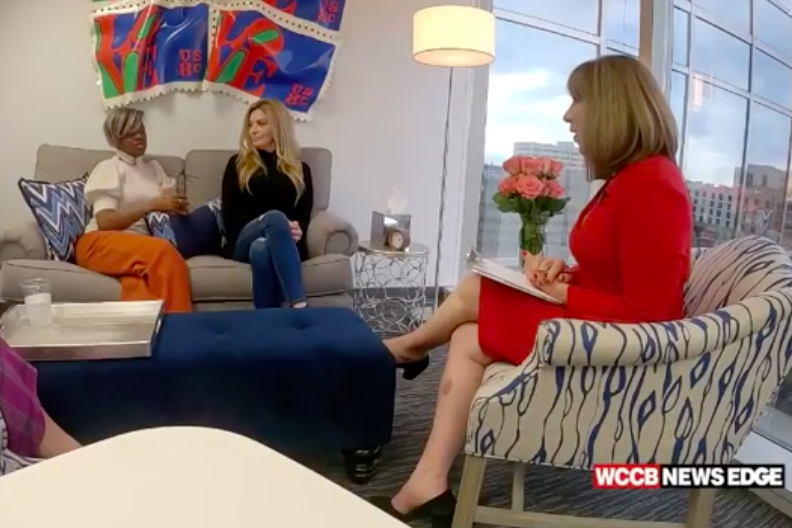 Laurie Berzack appearing on WCCB News Edge