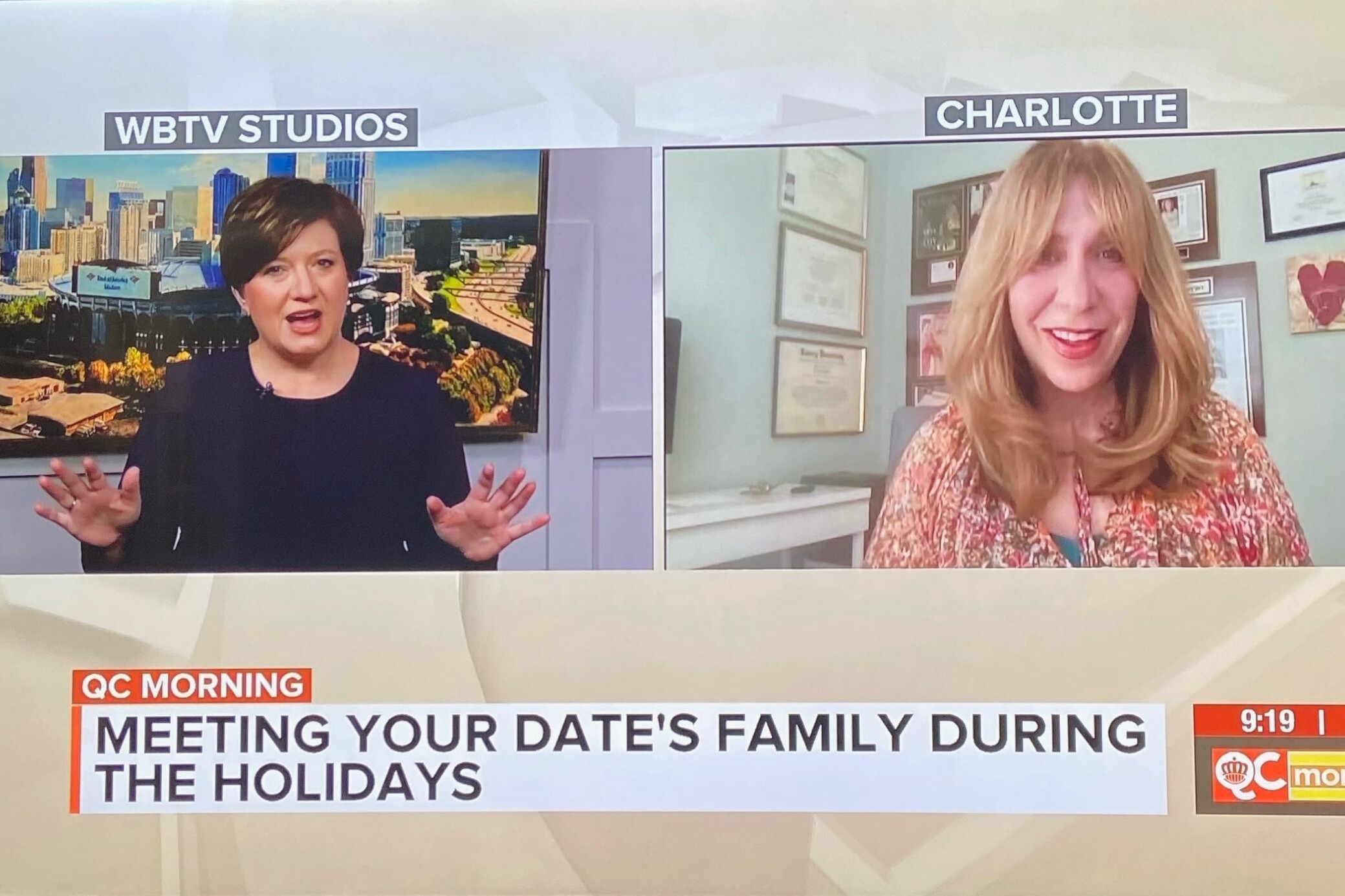 Laurie Berzack appearing on QC Morning