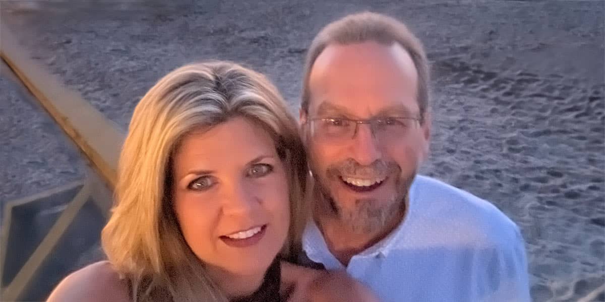 Happy Charlotte couple on the beach
